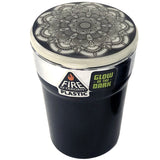 Glow In The Dark Printed Lid Butt Bucket Ashtray with LED Light - 2 Per Retail Ready Wholesale Display 40308