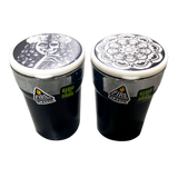 Glow In The Dark Printed Lid Butt Bucket Ashtray with LED Light - 2 Per Retail Ready Wholesale Display 40308