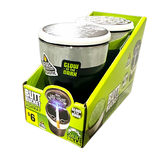 Glow In The Dark Printed Lid Butt Bucket Ashtray with LED Light - 2 Per Retail Ready Wholesale Display 40308