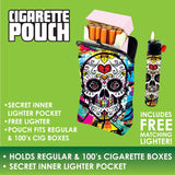 rPET Cigarette Pouch with Bonus Lighter -  6 Pieces Per Retail Ready Display 40313