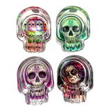 Glass Ashtray in Skull Shaped Design - 4 Per Retail Ready Wholesale Display 40319