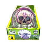 Glass Ashtray in Skull Shaped Design - 4 Per Retail Ready Wholesale Display 40319