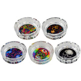 Glow in The Dark Glass Ashtray - 5 Pieces Per Retail Ready Display 41358