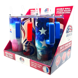 40 oz Stainless-Steel Insulated Patriotic Printed Cups - 6 Pieces Per Retail Ready Display 41686