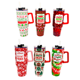 40 oz Insulated Stainless-Steel Holiday Cup - 6 Pieces Per Retail Ready Display 41709