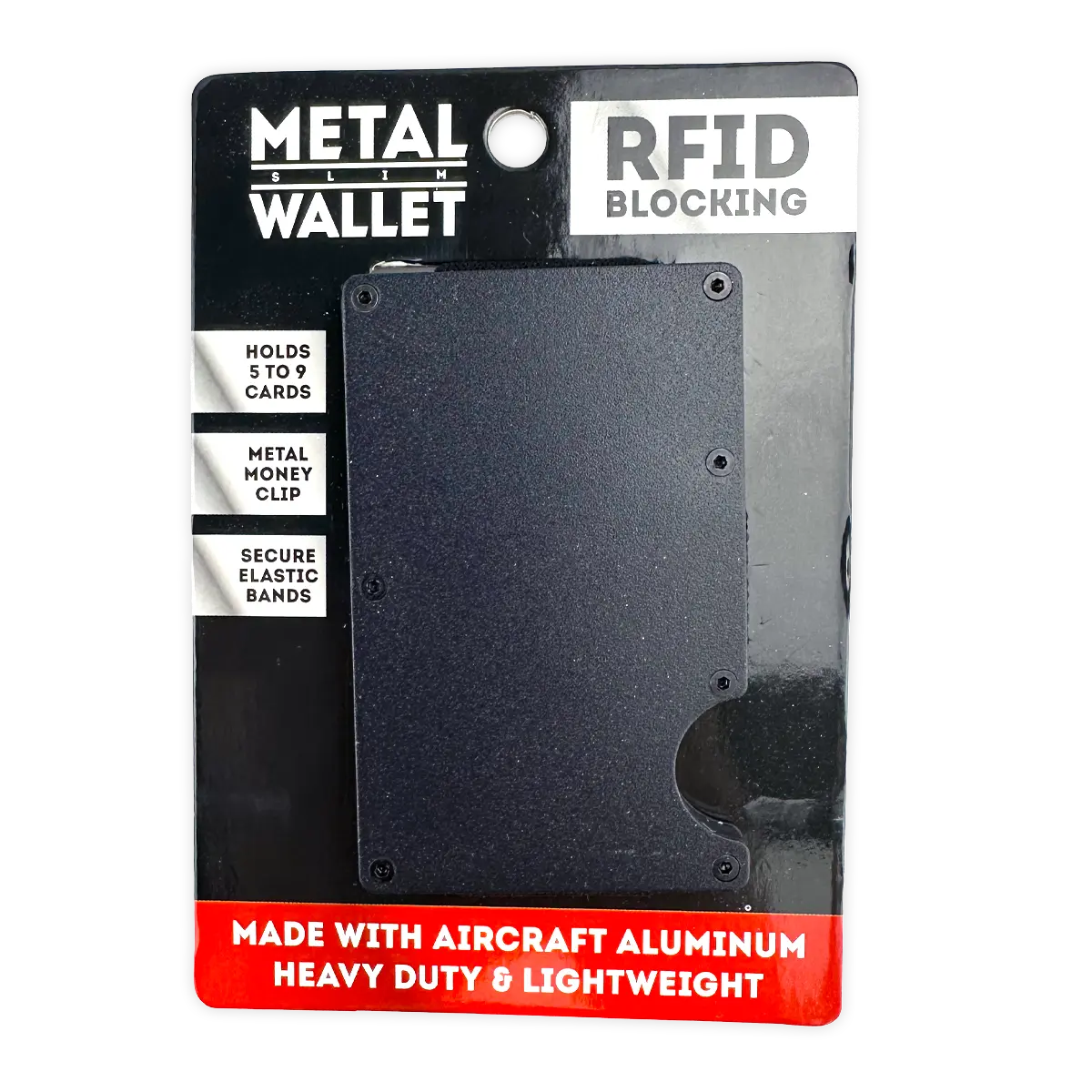Metal RFID Blocking Ultra-Thin Wallet - 3 Pieces Per Retail Ready Display 41783 ROUGHNECK
