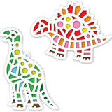 Dinosaur DIY Suncatcher Tissue Paper Paper Crafts - 24 Pieces Per Pack KP4387