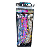 10ft Braided Sync & Charge Cable Assortment Floor Display- 38 Pieces Per Retail Ready Display 88396