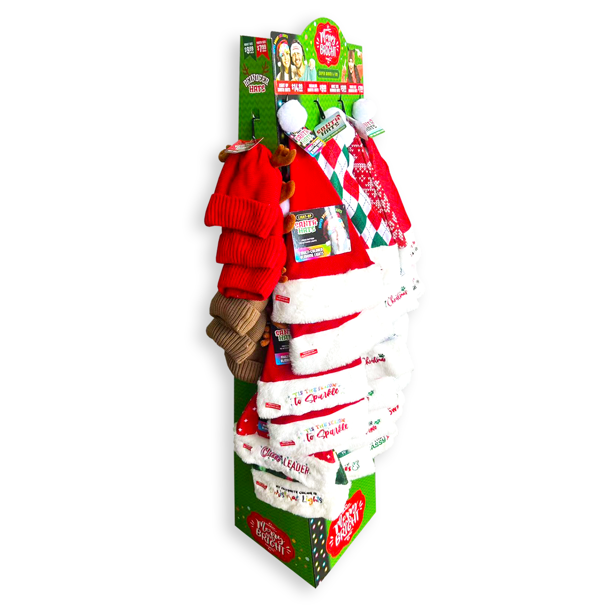 ITEM NUMBER 088464 CHRISTMAS HAT FLOOR DISPLAY 36 PIECES PER KIT