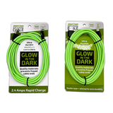 Charging Cable Glow In The Dark Assortment 10FT - 6 Pieces Per Retail Ready Display 88498