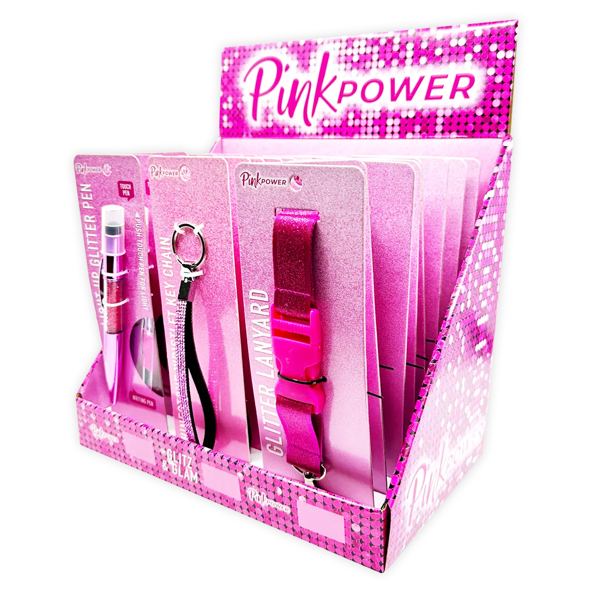Pointless Journey ロゴキーチェーン ピンク Pink Power Key Chain LanyardandPen Assortment - 22 Pieces Per