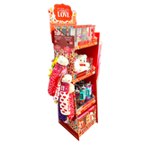 Valentine's Day Glass and Gift Assortment Floor Display - 57 Pieces Per Retail Ready Display 88573