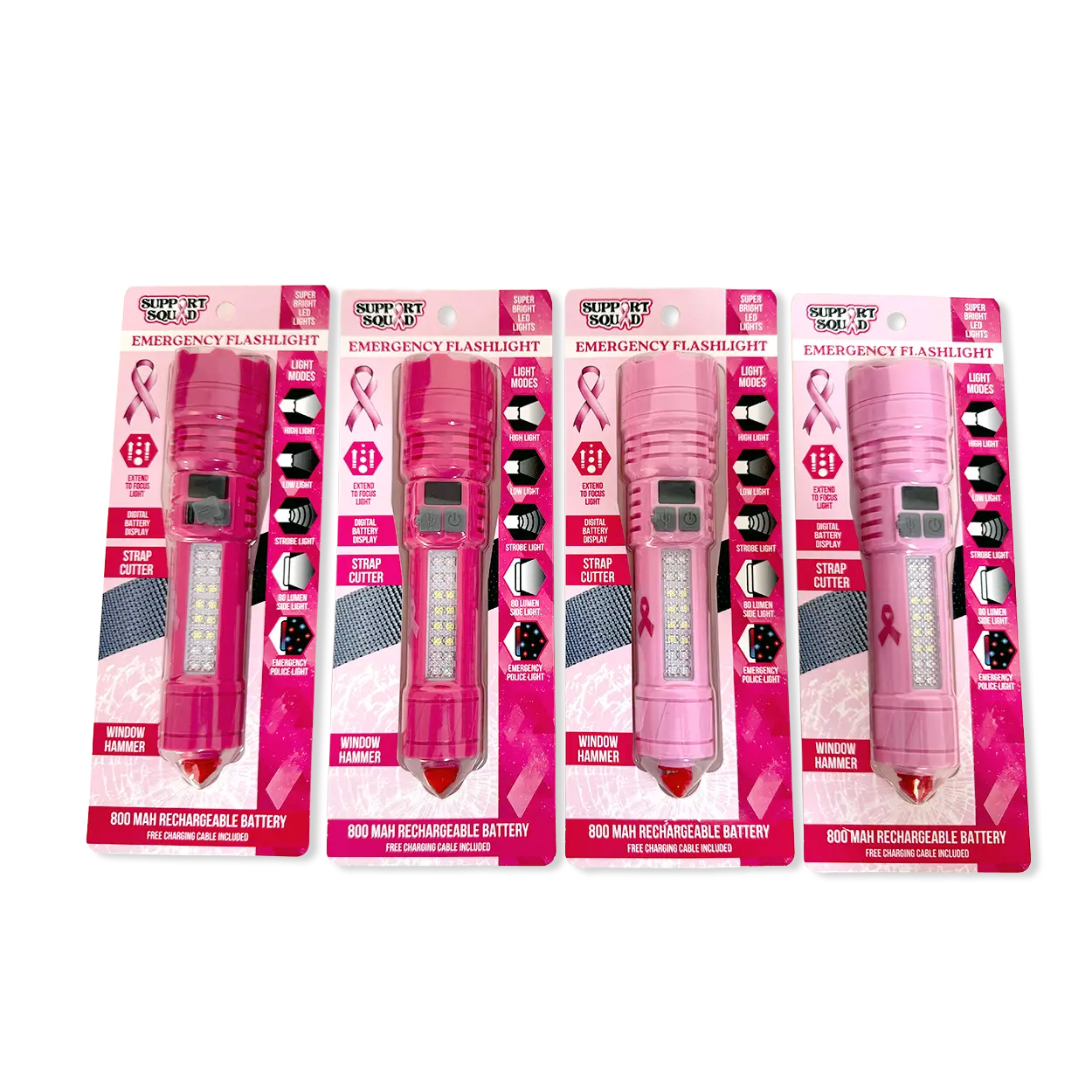 Breast Cancer Awareness Pink Support Squad Assortment Floor Display - 68 Pieces Per Retail Ready Display 88607 NOVELTY INC