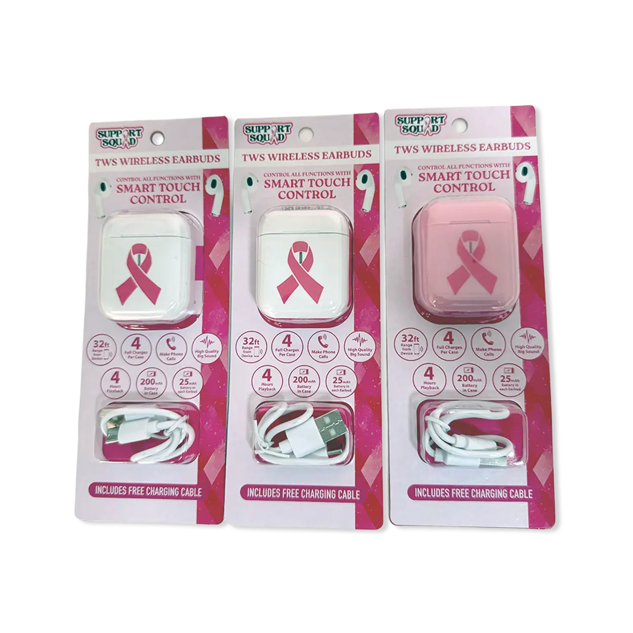Support System Pink Breast Cancer Awareness Pink Support Squad Assortment Floor Display ...