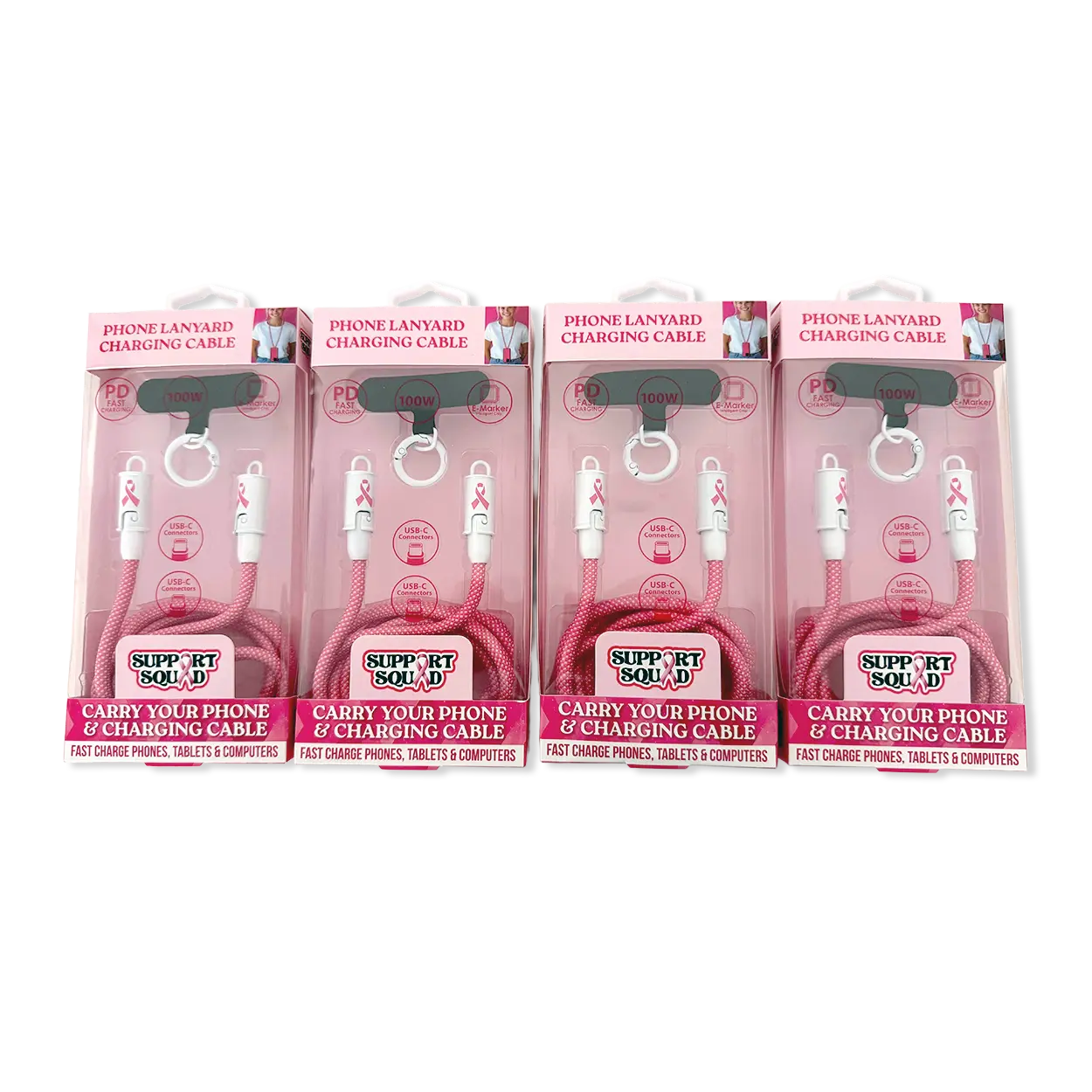 Breast Cancer Awareness Pink Support Squad Assortment Floor Display - 68 Pieces Per Retail Ready Display 88607 NOVELTY INC