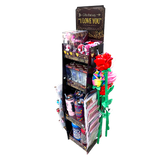 Valentines Day Rose Plush and Gift Assortment Floor Display - 78 Pieces Per Retail Ready Display Kit 88615 NOVELTY INC