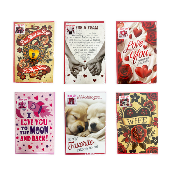 Valentines Day Glass Plush and Gift Assortment Floor Display - 56 Pieces Per Retail Ready Display Kit 88616 NOVELTY INC