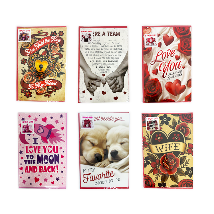 Valentines Day Glass Plush and Gift Assortment Floor Display - 56 Pieces Per Retail Ready Display Kit 88616 NOVELTY INC