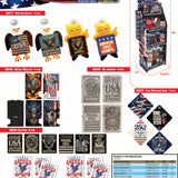 Expositor de suelo USA Patriótico 250 - 58 Piezas por kit de exposición listo para la venta al por menor 88627