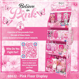 Believe in Pink Breast Cancer Awareness Hydration Impulse Assortment Floor Display - 75 Pieces Per Retail Ready Display Kit 88632