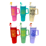 Sip Happy Insulated Drinkware with Straw Topper Assortment Floor Display - 26 Pieces Per Retail Ready Display Kit 88635