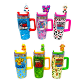 Sip Happy Insulated Drinkware with Straw Topper Assortment Floor Display - 26 Pieces Per Retail Ready Display Kit 88635