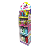 Sip Happy Insulated Drinkware with Straw Topper Assortment Floor Display - 26 Pieces Per Retail Ready Display Kit 88635