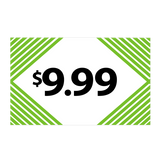 Merchandising Fixture- $9.99 Retail Tag 25 Per Pack 978450