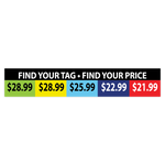 Merchandising Fixture  - Sungear SBT Retail Pricing Strip Signage ONLY 980480 SUN GEAR