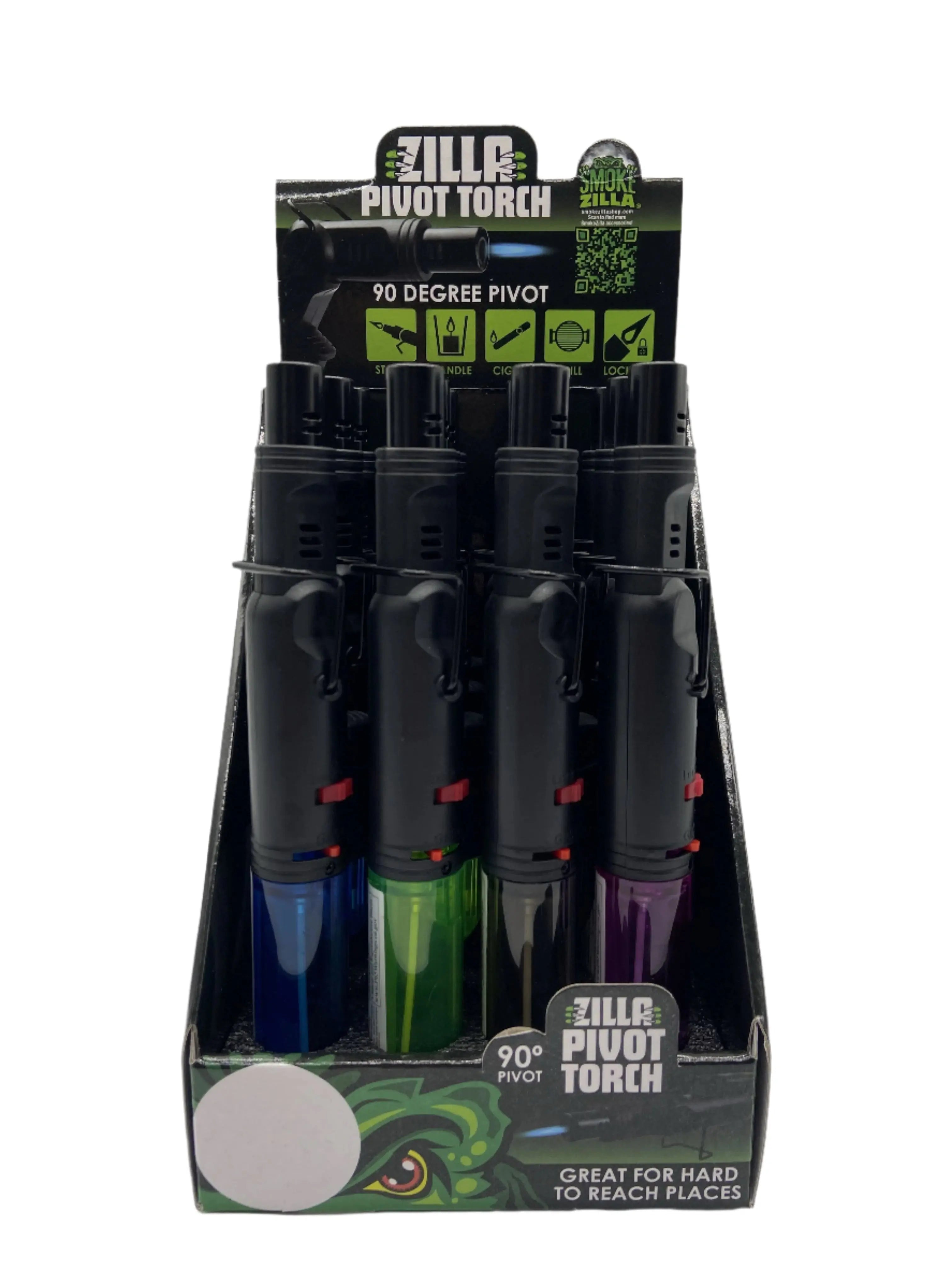 Pivot Head Torch Stick Lighter - 12 Pieces Per Retail Ready Display 23026 SMOKEZILLA
