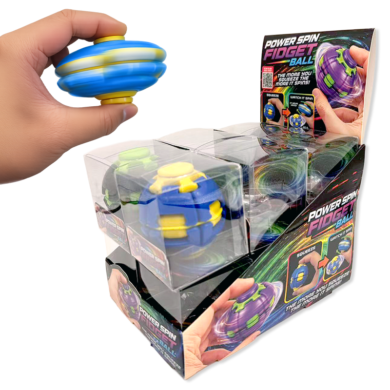 Power Spin Fidget Ball - 12 Pieces Per Retail Ready Display 27014