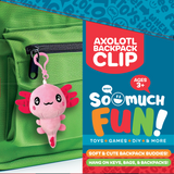 Axolotl Plush Backpack Clip - 24 Pieces Per Retail Ready Display 25264