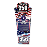 Expositor de suelo USA Patriótico 250 - 58 Piezas por kit de exposición listo para la venta al por menor 88627