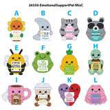 Peluches de ganchillo de apoyo emocional - 12 piezas por expositor listo para venta al por menor 26550