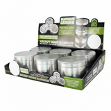 Metal 4 Piece Grinder 63MM - 6 Pieces Per Retail Ready Display 24865GPSILVER