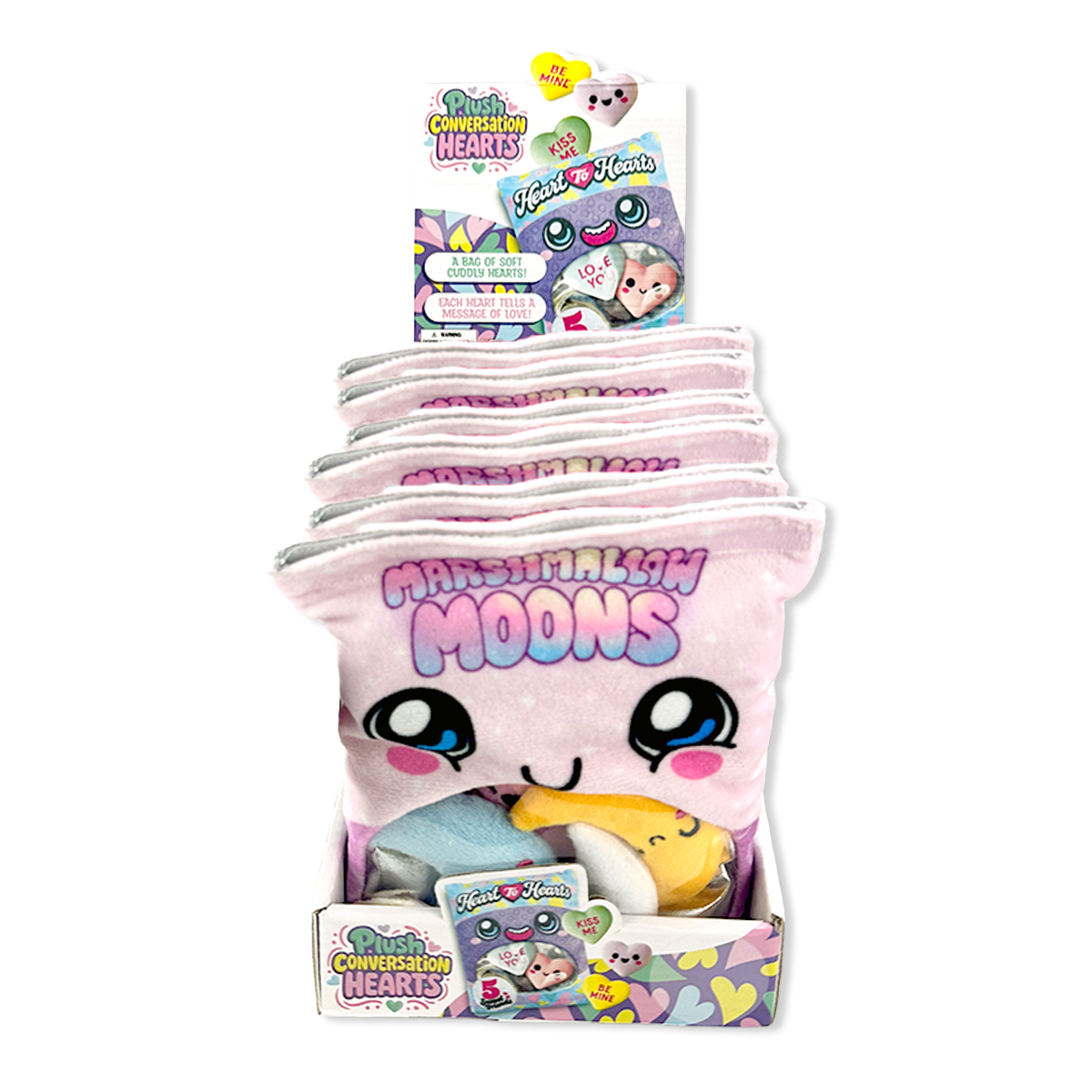 Plush Bag of Conversation Hearts - 6 Pieces Per Retail Ready Display 26255 NOVELTY INC