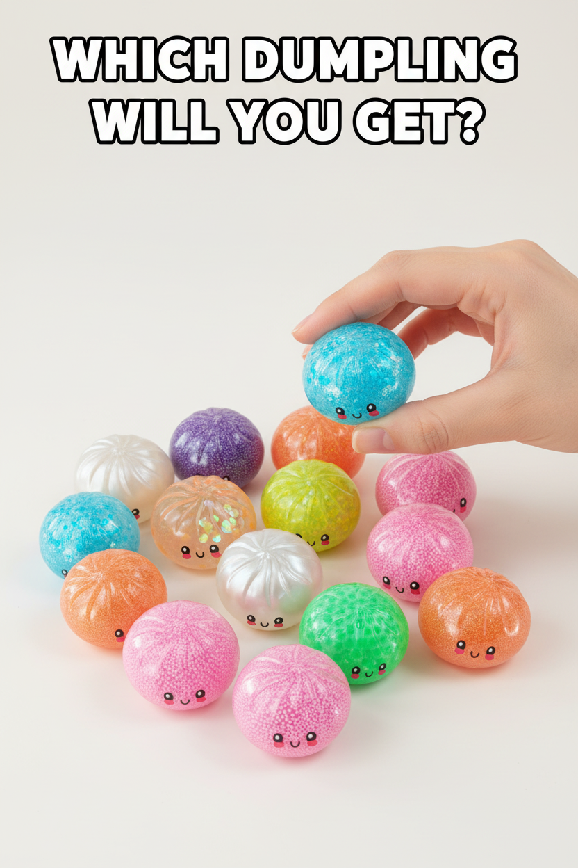 Dumpling Squishy Social Post – Real Products