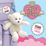 Llavero de Peluche de Oso Ángel - 6 Piezas por Expositor Listo para la Venta 26445
