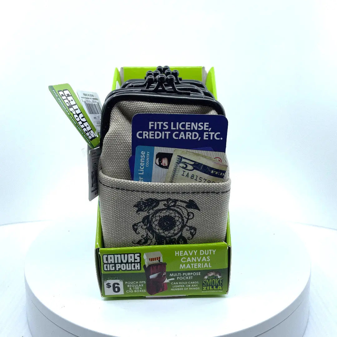 Canvas Cigarette Pouch - 6 Pieces Per Retail Ready Display 41488 SMOKEZILLA