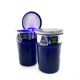 Glow In The Dark Printed Lid Butt Bucket Ashtray with LED Light- 2 Per Retail Ready Wholesale Display 40308