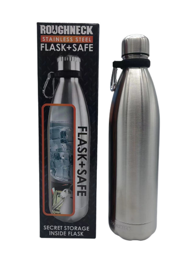 ITEM NUMBER 022931 STAINLESS FLASK SAFE 6 PIECES PER DISPLAY