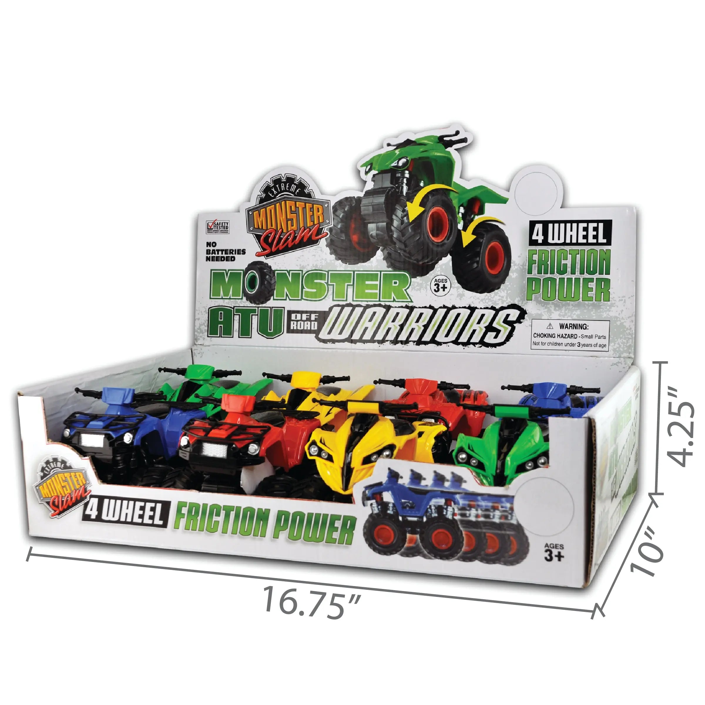 Friction Toy Car Atv Off Road - 12 Pieces Per Retail Ready Display 20473 KIPP BROTHERS