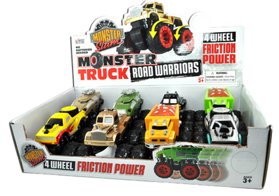 ITEM NUMBER 020475 MONSTER TRUCK ROAD WARRIOR TOY CAR 8 PIECES PER DISPLAY