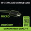 ITEM NUMBER 020616 BAG 9FT FLAT USB-TO-MICRO-USB CABLE 4 PIECES PER PACK