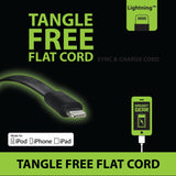 Charging Cable Flat USB to Lightning 10FT- 4 Pieces Per Pack 20688