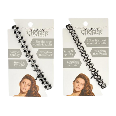 ITEM NUMBER 021612 TATTOO CHOKER NECKLACE 12 PIECES PER DISPLAY
