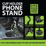 Cup Holder Adjustable Phone Stand- 4 Pieces Per Retail Ready Display 21613