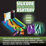 Silicone Pyramid Multi-Colored Ashtray- 8 Per Retail Ready Wholesale Display 21757B