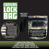 Smell Proof Canvas Lock Bag- 6 Pieces Per Retail Ready Display 21828