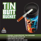 Metal Butt Bucket Ashtray- 12 Per Retail Ready Wholesale Display 21882
